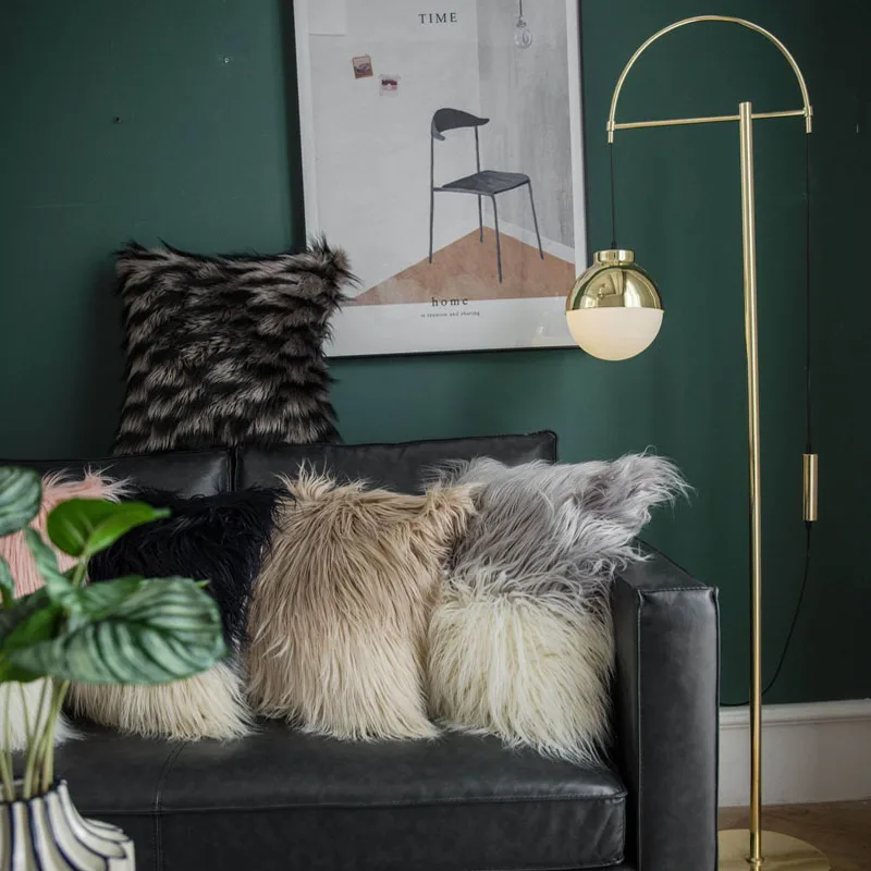 45*45 см роскошный пушистый Чехол на подушку плюшевый чехол для подушки домашний