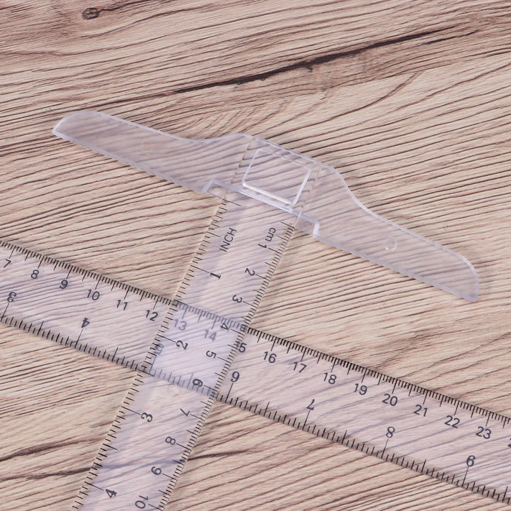 

2pcs 30cm T-Square Double Side Scale Measuring Tool T Shape Ruler for Drafting and General Layout Work (inch,)
