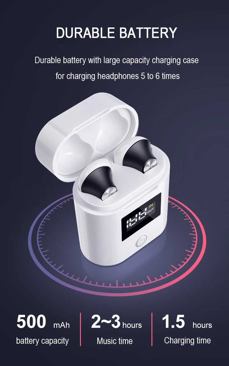 YUNAO DO19, беспроводные Bluetooth наушники, бинауральные, HD вызов, шумоподавление, Bluetooth наушники, Bluetooth гарнитура с зарядным устройством