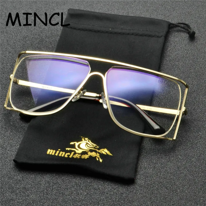 Солнцезащитные очки большого размера в металлической оправе с плоскими