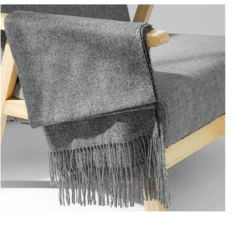 Cashmere Scarf Women Winter Solid Long Pashmina Shawl Female Soft Warm High Quality Large Bandana Blanket Blue,Orange,Khaki