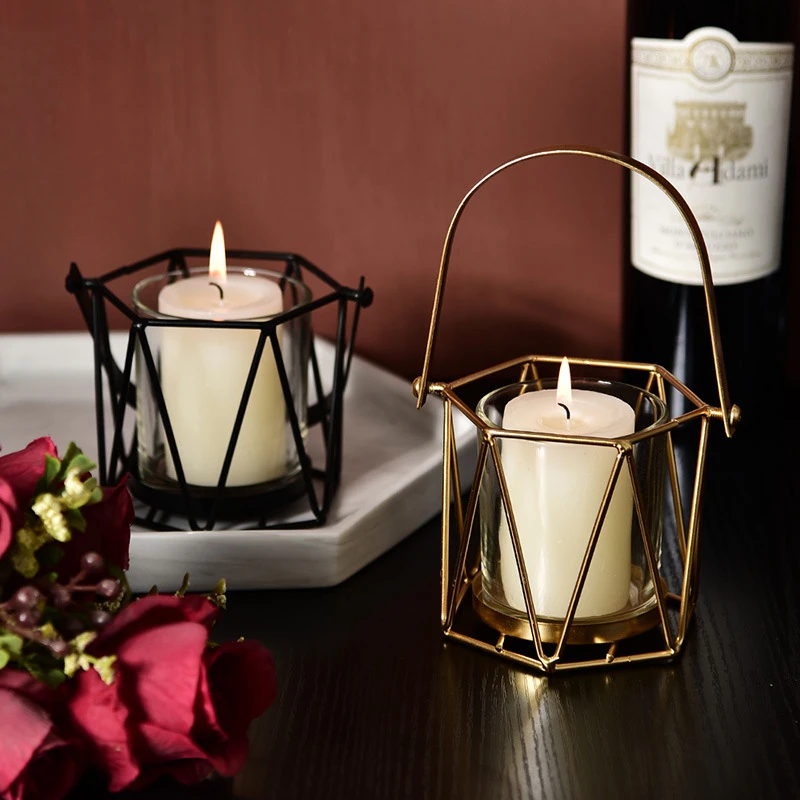 Винтажный металлический портативный подсвечник креативный Европейский