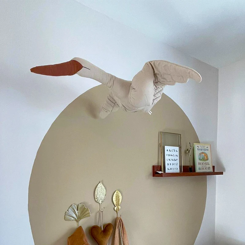 Белая Летающая лебедя настенная подвесная детская кроватка декор для детской
