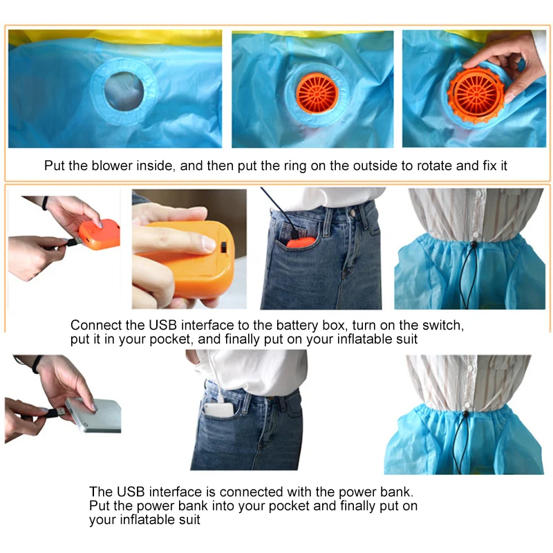 Надувной зеленый призрак на Хэллоуин креативный косплей реквизит для карнавала