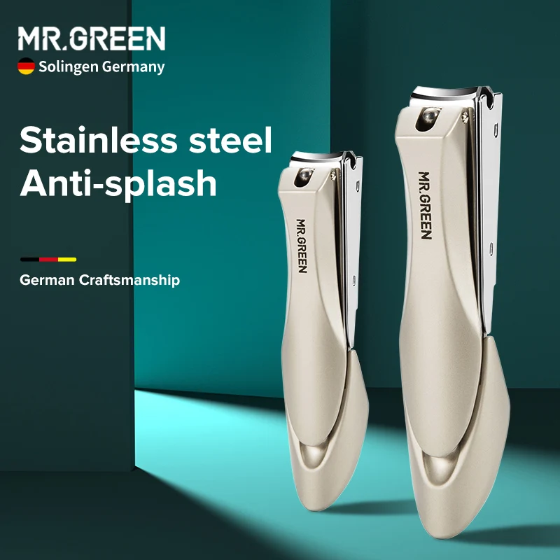 

MR.GREEN Nail Clipper Set Cutter Professional Stainless Steel Manicure Nippers 2 Size for Thick/Thin Finger Toenails Nail Tools