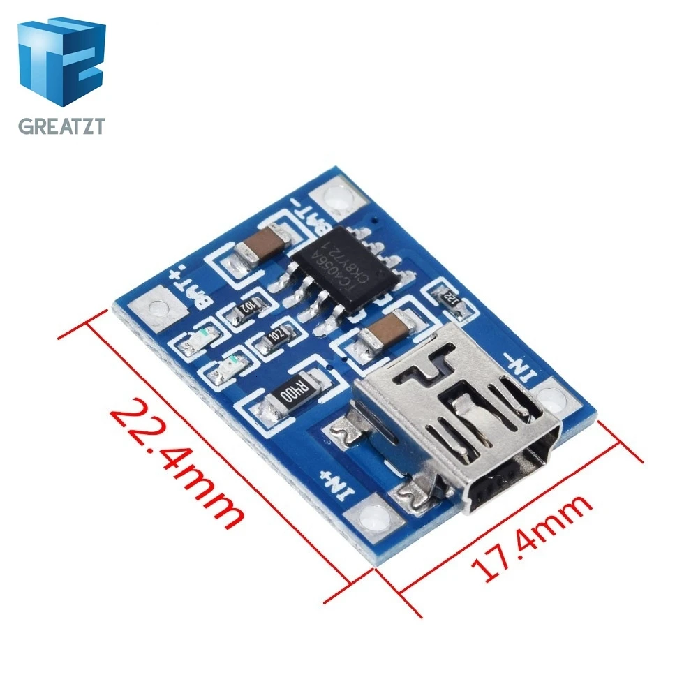 GREATZT type-c/Micro USB 5V 1A 18650 TP4056 модуль зарядного устройства литиевой батареи зарядная плата с защитой двойные функции 1A L