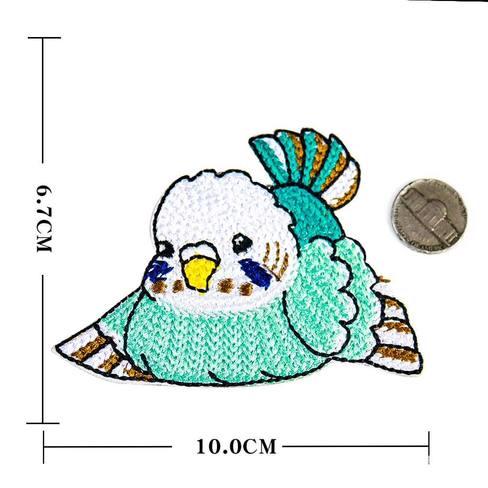 Симпатичные нашивки в виде птиц 1 шт. Приклеивание утюгом вышитая аппликация