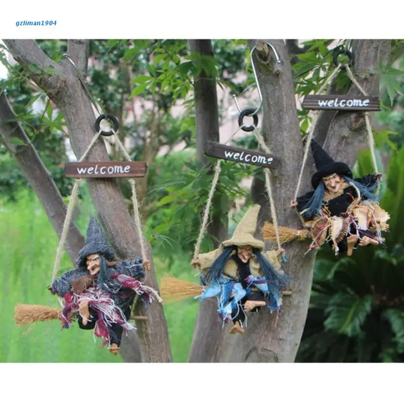 

P15D High Quality Cartoon Table Craft Fine Home Decor Hanging Witch Ornaments