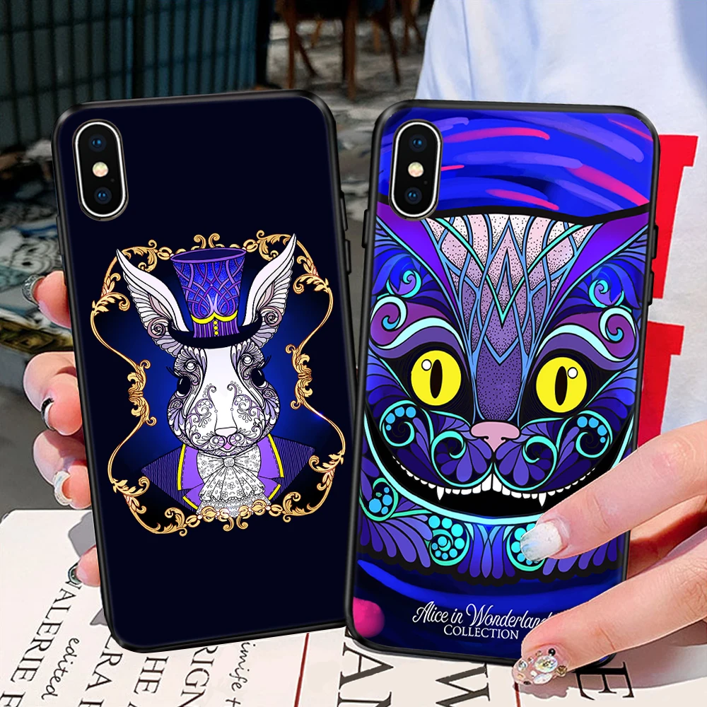 Чехол для iphone 11 Pro с изображением Алисы в стране чудес Чеширский кот Роскошный
