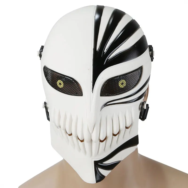 Death Ichigo Kurosaki Bleach Full Face Tactical Mask Skull Cosplay Halloween Wargame Military Army Airsoft Paintball Masks
