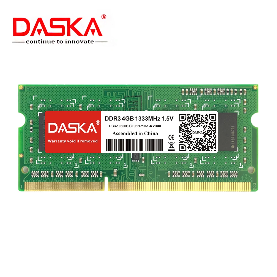 DASKA ноутбук Оперативная память DDR3 2 ГБ/4 ГБ/1600/1333 МГц SO DIMM DDR 3 Тетрадь памяти 204pin 1 5 V