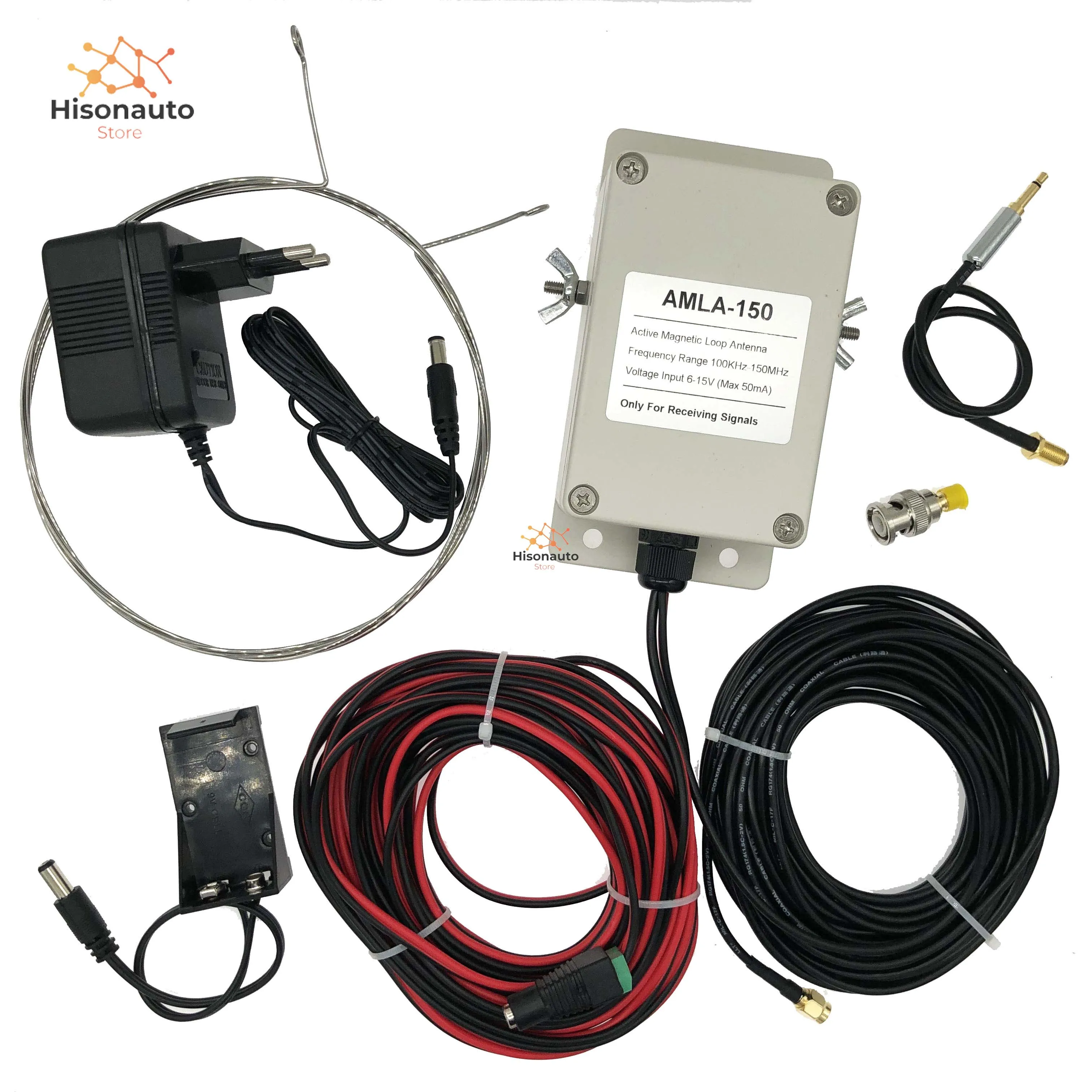 Antena de Laço Rádio de Ganho Ajustável de Baixo Nível de Ruído Melhor do Que Hisonauto Magnético Ativo Sdr 0.1-30mhz Mla-30 Amla150 ha