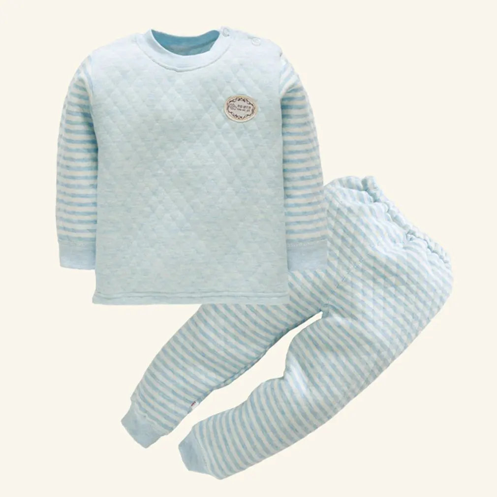 

Two Piece Warm Baby Clothing Set Long-sleeved Pullover Sweatshirt + Trousers Cotton-padded Outwear Suit for 1-4 Year-old Kids