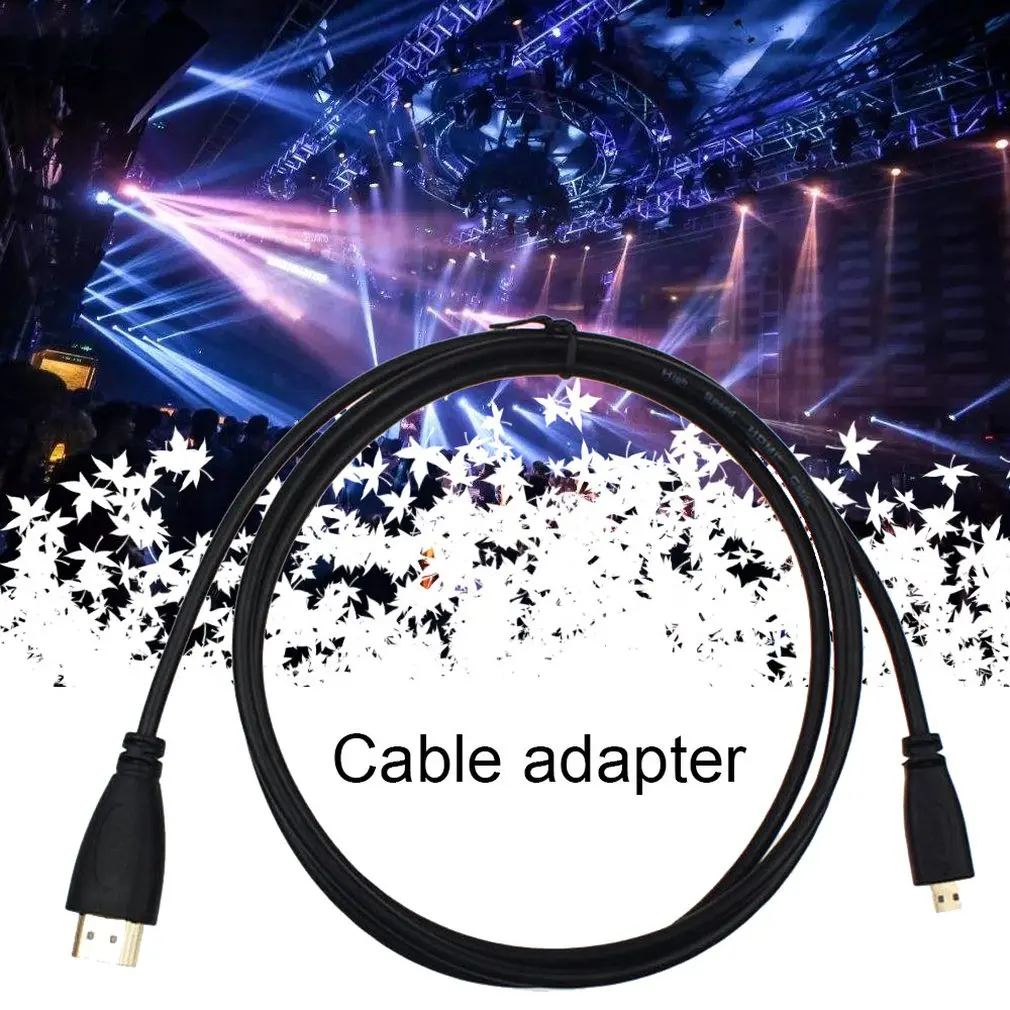 Изысканный прочный 0 5 м Микро Тип Hdmi совместимый Штекерный адаптер конвертер