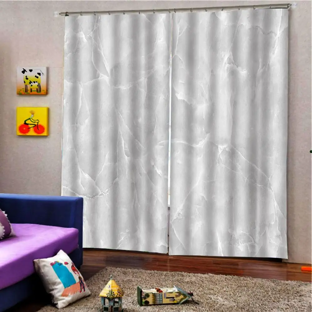 Серая Мраморная занавеска s 3D оконная с принтом динозавра Роскошные затемненные