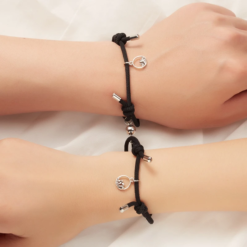 

Handmade Magnet Ball Paired Bracelet for Women Men Couple Fashion Friendship Lover Adjustable Bracelets Jewelry Gift Wholesale