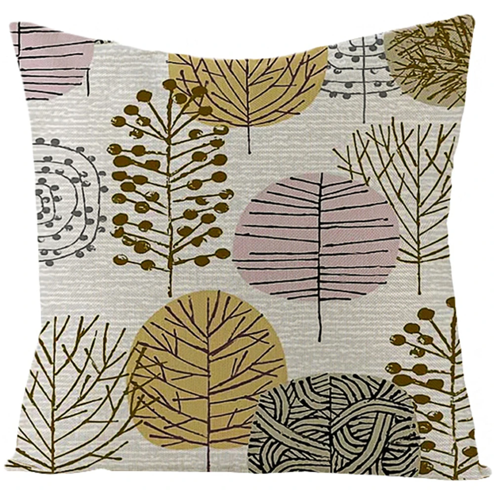 

Nordic Minimalist Abstract Geometric Stick Figure Printing Pillowcase Linen Material Pillow a Variety Of Patterns For Available