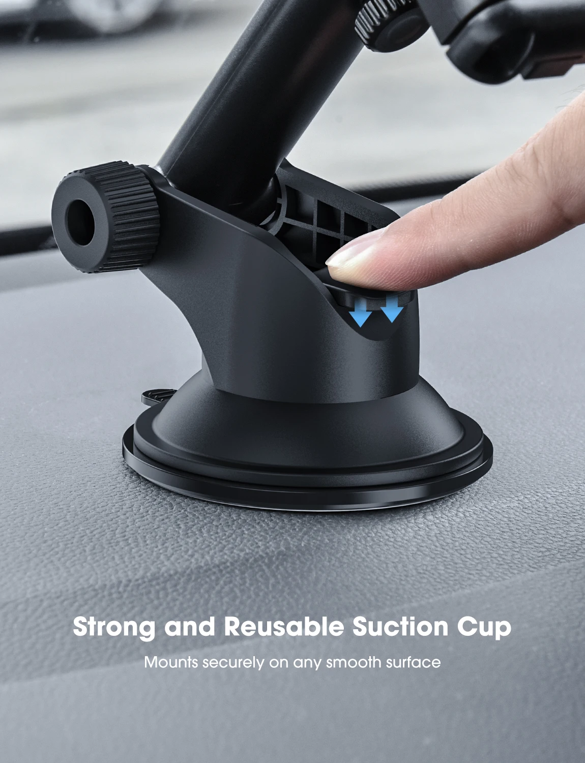 mpow ca032 car phone mount upgraded dash windshield car phone holder with strong sticky gel suction cup compatible with iphone free global shipping