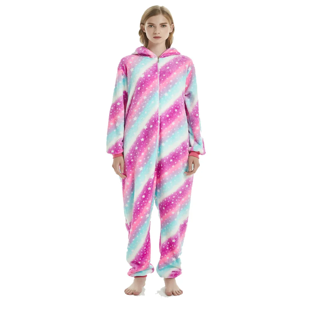 

Unicorn Pajamas Adult Unisex One Piece Hooded Jumpsuits Men Onesies Adulto Onesie Clothes Women Men Sleepwear Pijamas Kigurumi