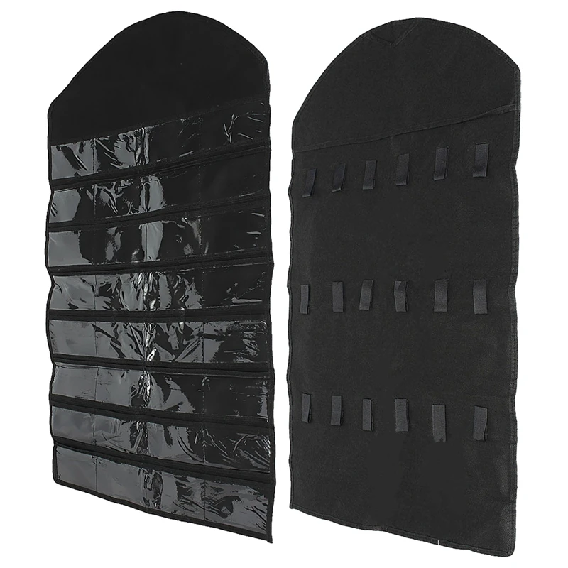 

32 карман Двусторонняя дверь подвесной органайзер для ювелирных изделий для хранения мешкодержатель