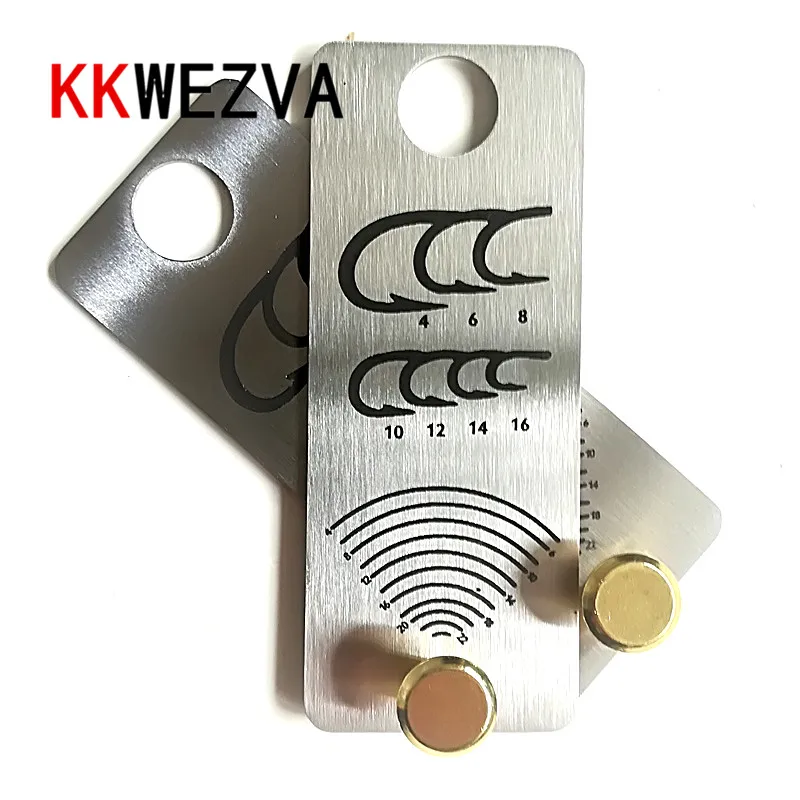 KKWEZVA 1 PC Portable Metal Fly tying Hackle Gauge Fish Measuring Tool Fishing Tackle Accessories Fly making tool measuring tape