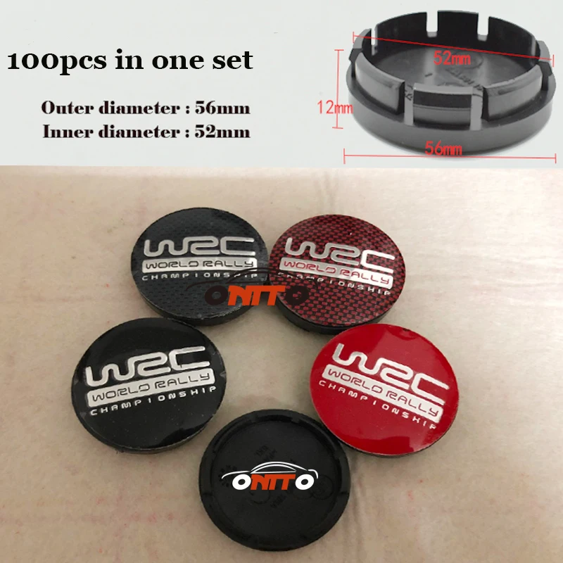 

100pcs/set 56mm 60mm Car Wheel Hub Caps for WRC Logo Badge Emblem Car Covers Stickers Auto Car Accessories Label Best Selling