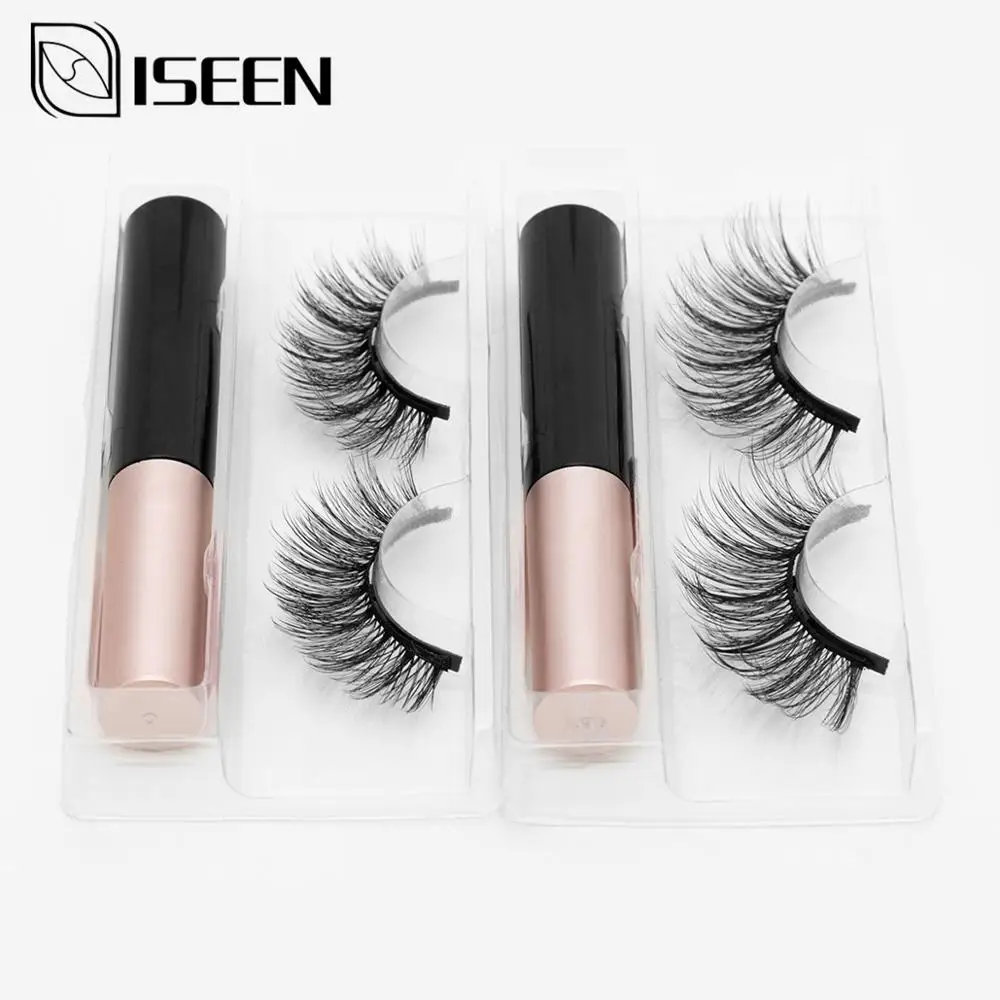 1 пара магнитных накладных ресниц ISEEN магнитные ресницы Стойкая подводка для глаз