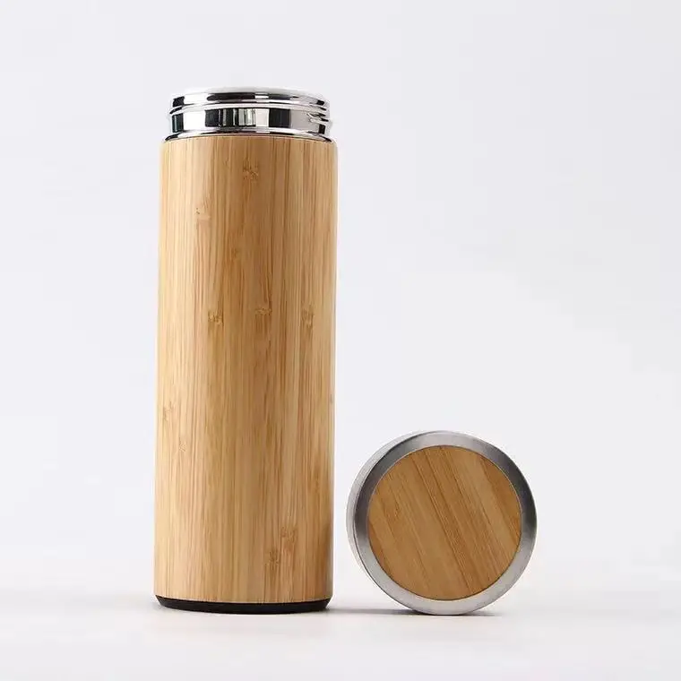 

New Style Creative Bamboo Water Cup Home Stainless Steel Bamboo Shell Insulated Cup Business Yixing Cup