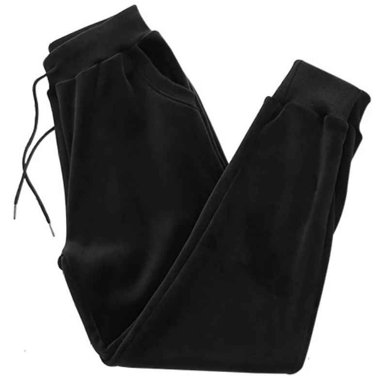 Женские зимние плотные бархатные брюки теплые женские повседневные свободные