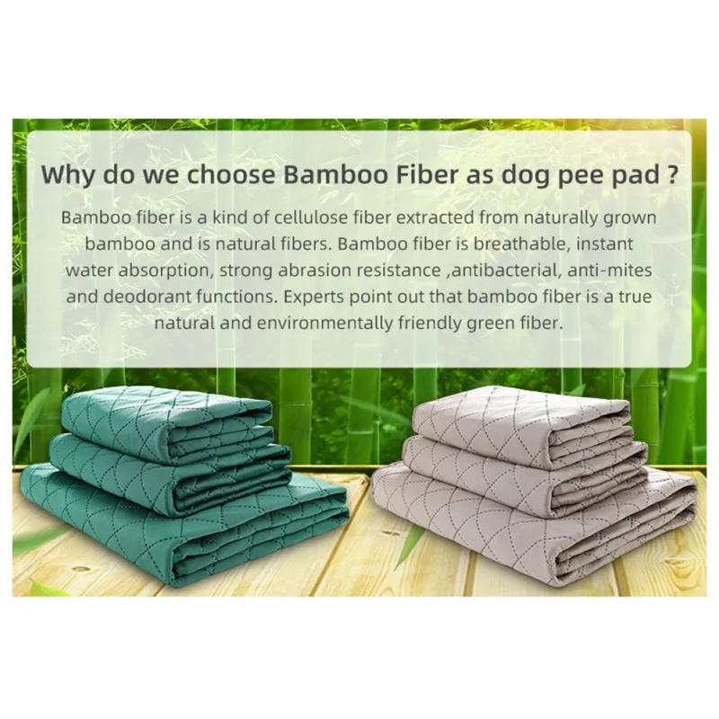 

Waterproof Reusable Dog Bed Mats Bamboo Charcoal Fiber Pet Urine Pad Deodorization Dog Diapers For Dogs Farrow Pee Training