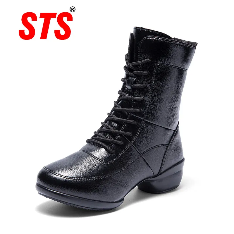 

STS Women Shoes Winter Women Boots With Fur Plush Lady Casual Shoes Lace Up Fashion Sneaker Zapatillas Mujer Platform Snow Boots