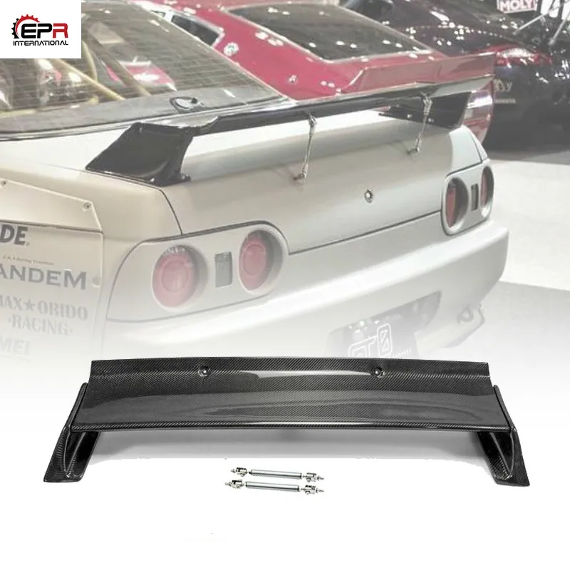 

For Nissan R32 Skyline GTR ROB Style Carbon Fiber Rear Spoiler Wing Exterior BodyKits Car Accessories (Include Support Rod)