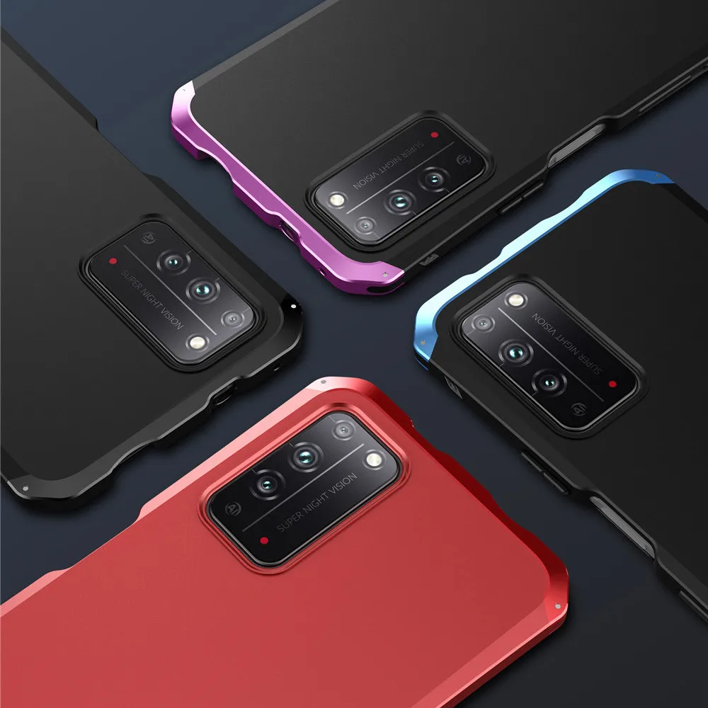 

Shockproof Metal Armor Case For Honor X10 Case Luxury Aluminum Frame Hard PC Cover Funda For Honor X10 Case 360 Full Protection