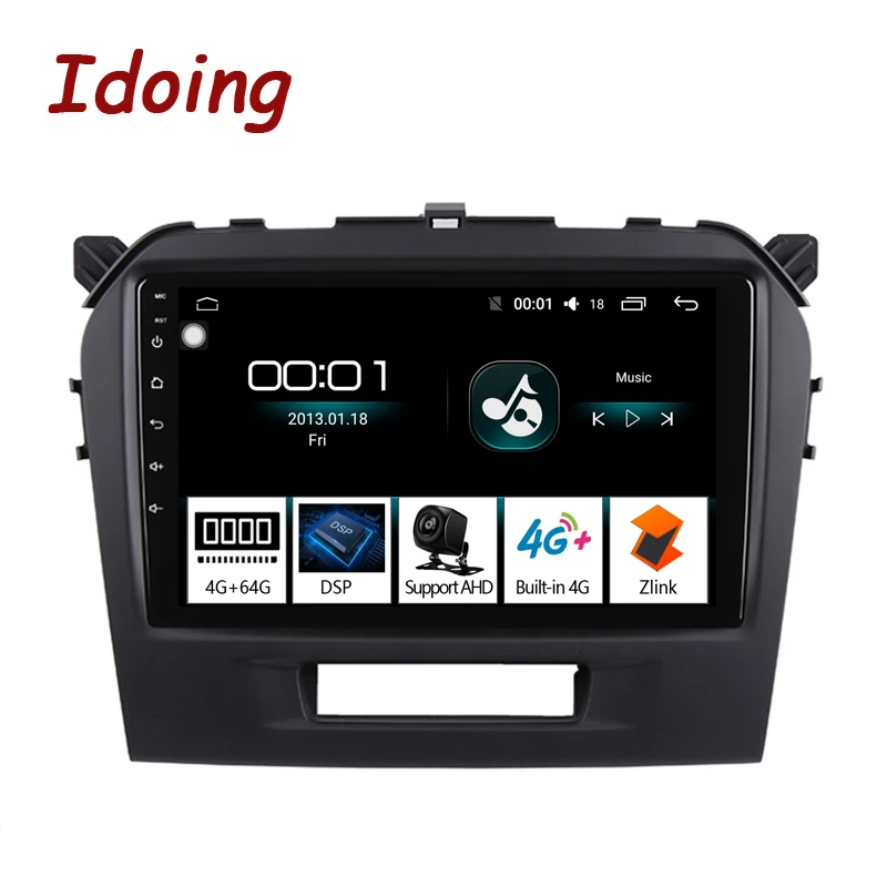 

Idoing 9"4G+64G 2.5D IPS 8Core Car Android 10 Radio Player For Suzuki Grand Vitara 2014-2016 GPS Navigation GLONASS no 2 din