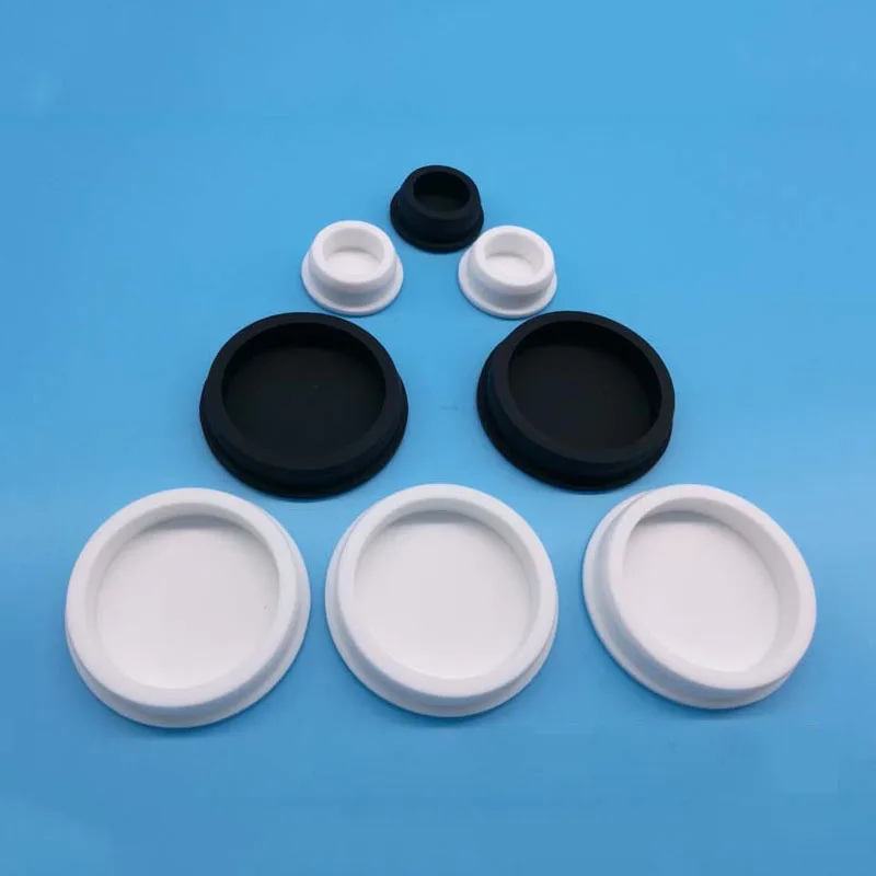 

1PCS 29mm-201.5mm Silicone Rubber Blanking End Caps Round Pipe Tube Inserts Hole Plugs T Type Stopper White/Black