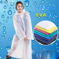 2020 fashion adult men and women thickened eva raincoat lightweight raincoat outdoor travel raincoat hooded one piece poncho sui