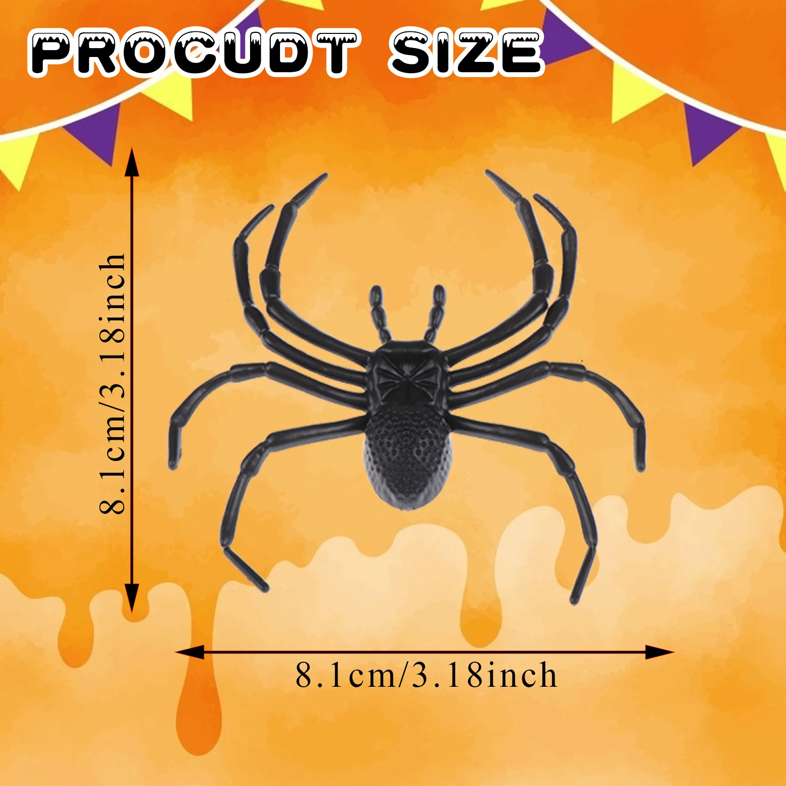 

30pcs Artificial Spider Halloween Decoration Simulated Spider Model Realistic Plastic Spider Figurines Kids' Educational Toy
