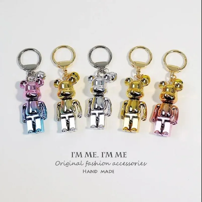 Брелок Bearbrick с гальваническим покрытием металлическая краска градиентный цвет