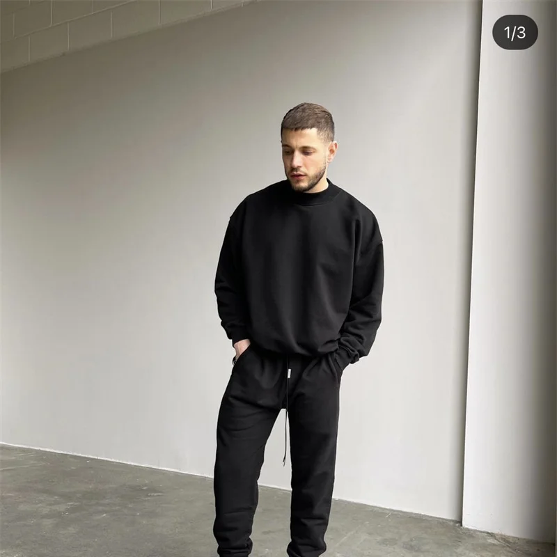 

Новинка 2021, Осенний однотонный мужской свитшот, хлопковый Свободный пуловер для улицы, Модный повседневный элегантный Женский свитшот, T1119