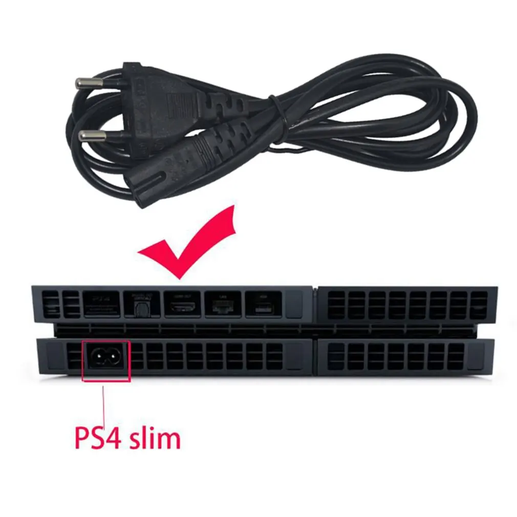 Универсальный кабель 1,5 м для PS2 PS3 PS4 тонкий Xbox Европейский стандарт огонь корова шнур питания кабель 8 восемь хвост