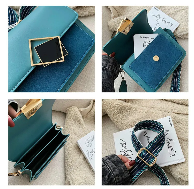 Роскошная кожаная дамская сумочка простая маленькая сумка через плечо