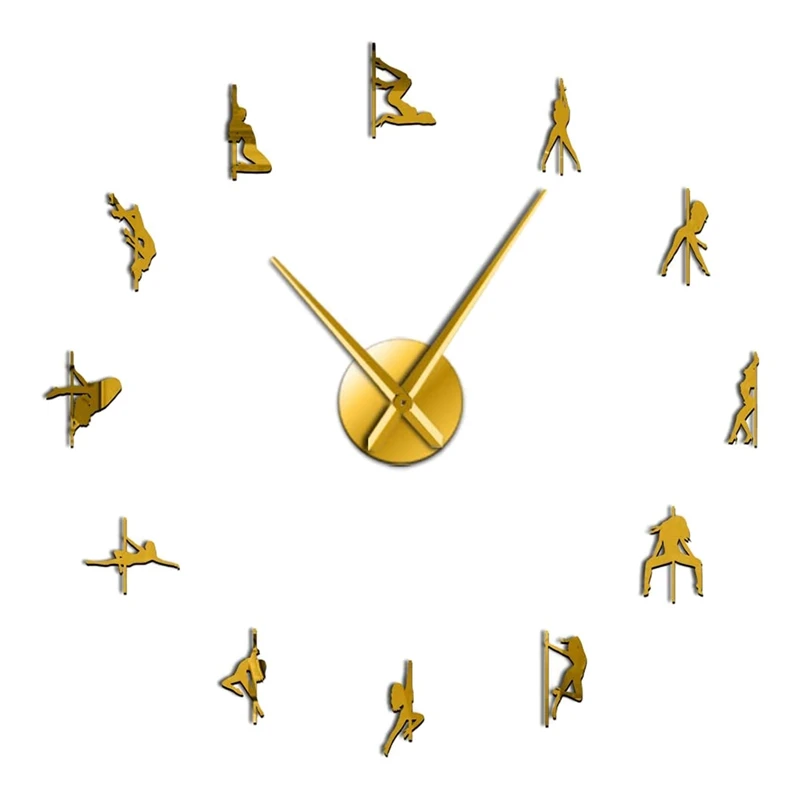 3D Безрамные настенные часы наклейки DIY украшения танцевальные для спальни