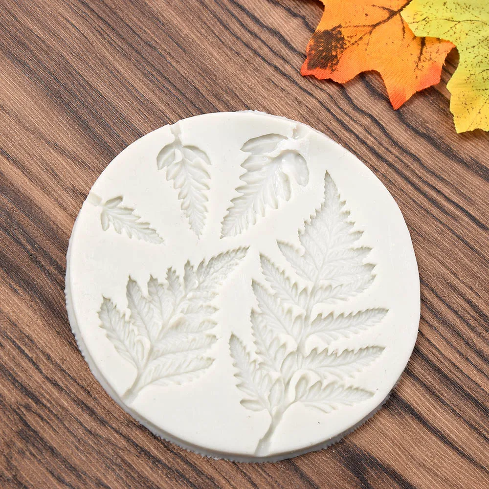 Силиконовая форма для торта сделай сам в форме листа папоротника кухни помадки