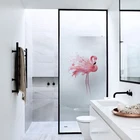 Виниловая Электростатическая пленка для окон с рисунком фламинго, размер под заказ, Прямая поставка, съемная защитная тонировка для конфиденциальности