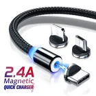 Магнитный зарядный USB-кабель для iPhone, Samsung, Android, магнитный кабель Micro USB типа C, быстрая зарядка, шнур