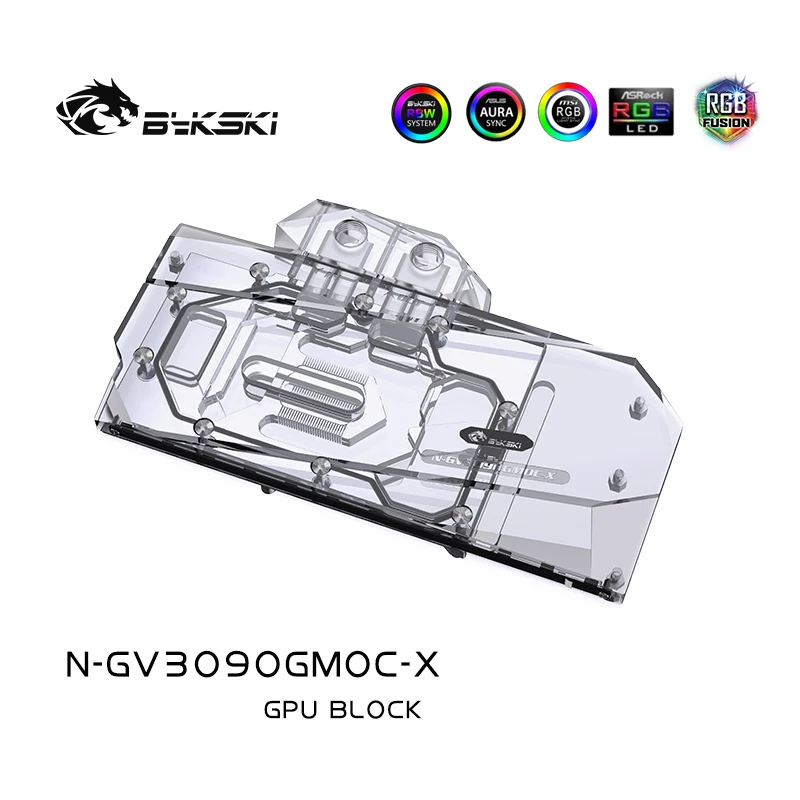 bykski gpu water block for gigabyte 30903080 gamingeaglevisionturbo oc graphic card vga radiator 5v12v n gv3090gmoc x free global shipping