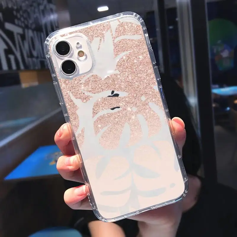 

Leaves Pineapple fashion Phone Case Transparent for iPhone 11 12 mini pro XS MAX 8 7 6 6S Plus X 5S SE 2020 XR