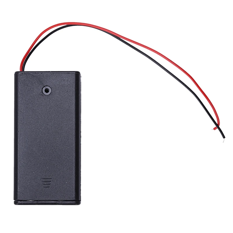 5PCS Plastic 2 x 1.5V AA Battery Container Box with ON/OFF Switch |