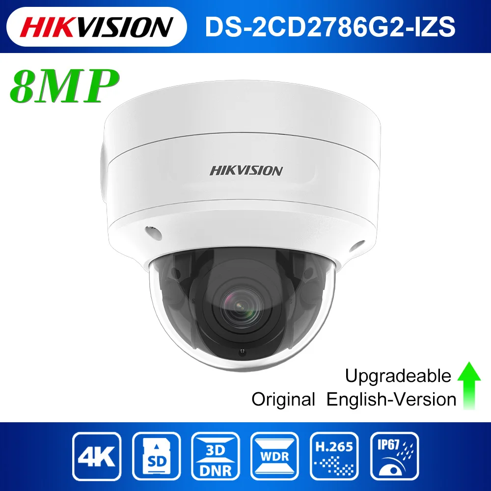 Hikvision 8MP PoE IP Камера DS 2CD2786G2 IZS 4X зум WDR (широкий динамический диапазон) Onvif дома/на