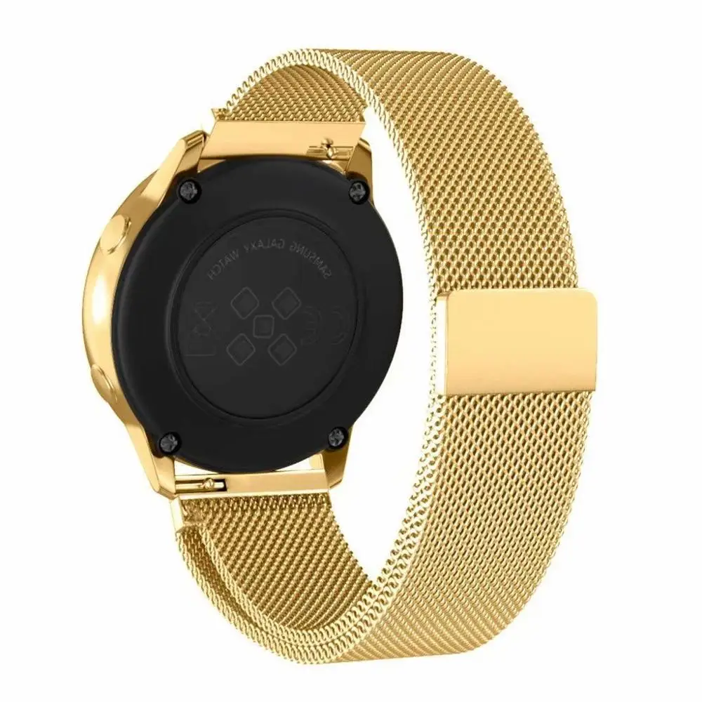 20 мм 22 мм для samsung gear S2 sport S3 Classic Frontier galaxy watch active 42 мм 46 мм ремешок huawei 1 2 gt huami amazfit gtr bip - Цвет ремешка: Золотой